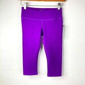 Splits59 Purple Cropped Capri Leggings Women's XS Athletic Gym Workout NEW